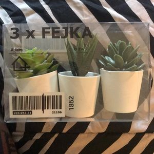 3x Fejka artificial plants